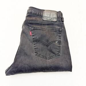 Levi's 530 Men's Black Denim Jeans Zip Fly Painted Splatters 34 x 30